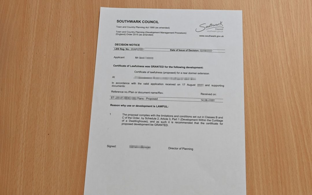 Certificate of Lawfulness for a Loft Conversion